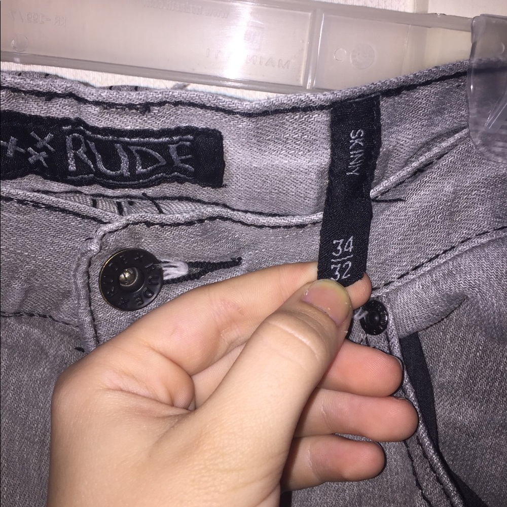 Hot Topic XXXRUDE brand jeans 34/32 skinny